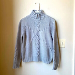 Façonnable Baby Blue Merino Wool & Cashmere Turtleneck Sweater - S light blue